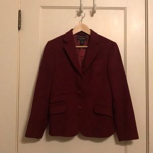 Burgundy Wool Blazer